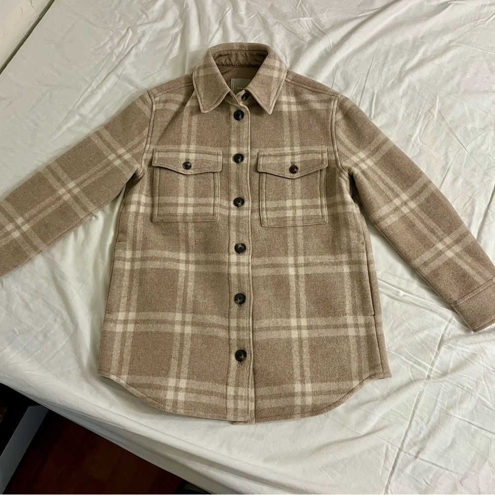 Plaid Button-Up Shirt Jacket